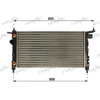 Radiateur, refroidissement du moteur FRIGAIR 0107.3134