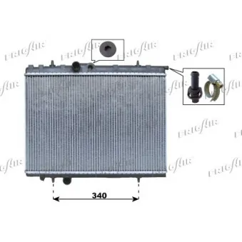 Radiateur, refroidissement du moteur FRIGAIR 0108.3035
