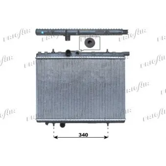 Radiateur, refroidissement du moteur FRIGAIR 0108.3036