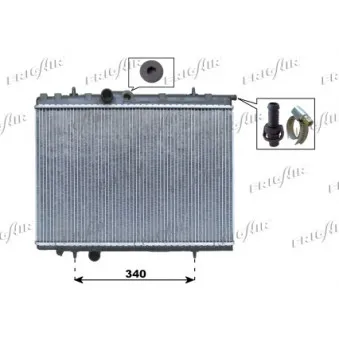 Radiateur, refroidissement du moteur FRIGAIR 0108.3072
