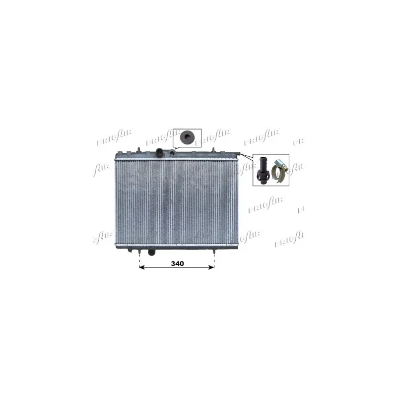 Radiateur, refroidissement du moteur FRIGAIR 0108.3072
