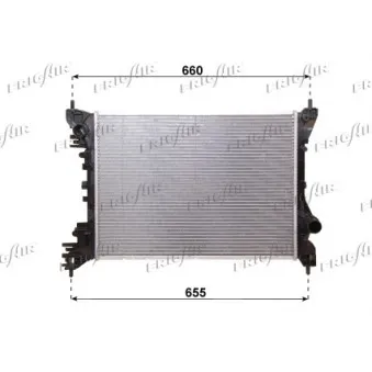 Radiateur, refroidissement du moteur FRIGAIR 0113.3022