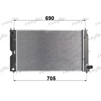 Radiateur, refroidissement du moteur FRIGAIR 0115.3143