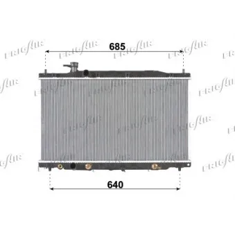 Radiateur, refroidissement du moteur FRIGAIR 0119.3028