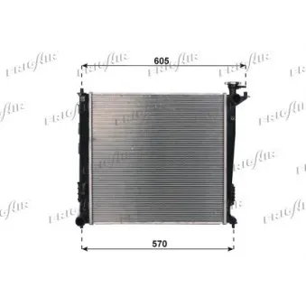 Radiateur, refroidissement du moteur FRIGAIR 0133.3047