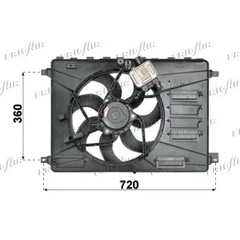 Ventilateur, refroidissement du moteur FRIGAIR 0501.2001