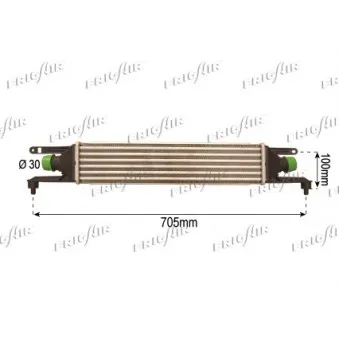 Intercooler, échangeur FRIGAIR 0704.3123