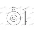 Jeu de 2 disques de frein arrière FRIGAIR DC09.109 - Visuel 2