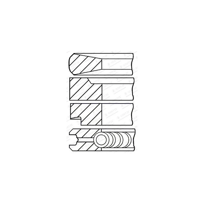 Jeu de segments de pistons GOETZE ENGINE 08-100100-00