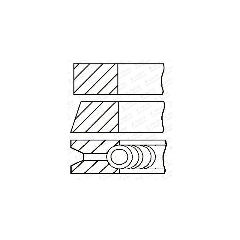 Jeu de segments de pistons GOETZE ENGINE 08-101307-00