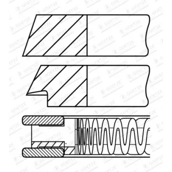 Jeu de segments de pistons GOETZE ENGINE