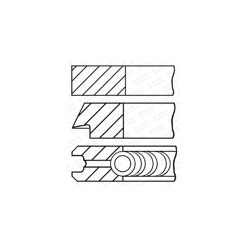 Jeu de segments de pistons GOETZE ENGINE 08-103800-00