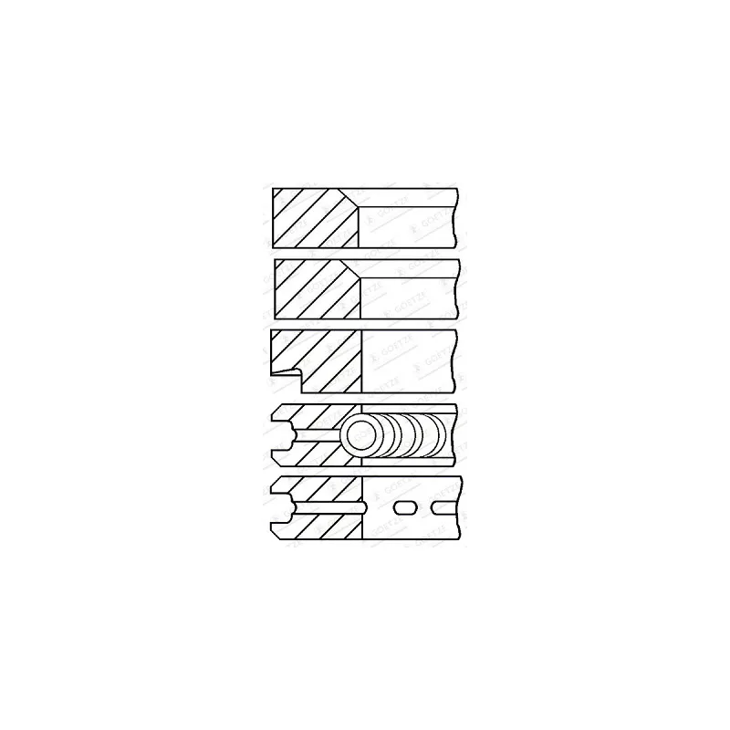 Jeu de segments de pistons GOETZE ENGINE 08-107200-00
