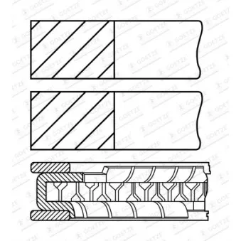 Jeu de segments de pistons GOETZE ENGINE 08-107400-00