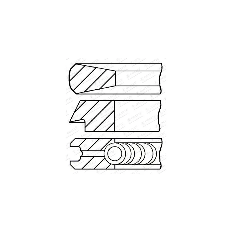 Jeu de segments de pistons GOETZE ENGINE 08-114405-00