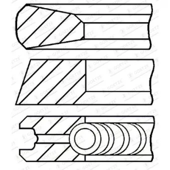 Jeu de segments de pistons GOETZE ENGINE