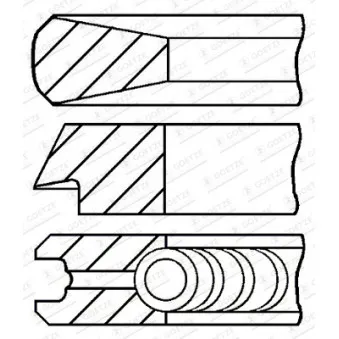 Jeu de segments de pistons GOETZE ENGINE 08-123306-00