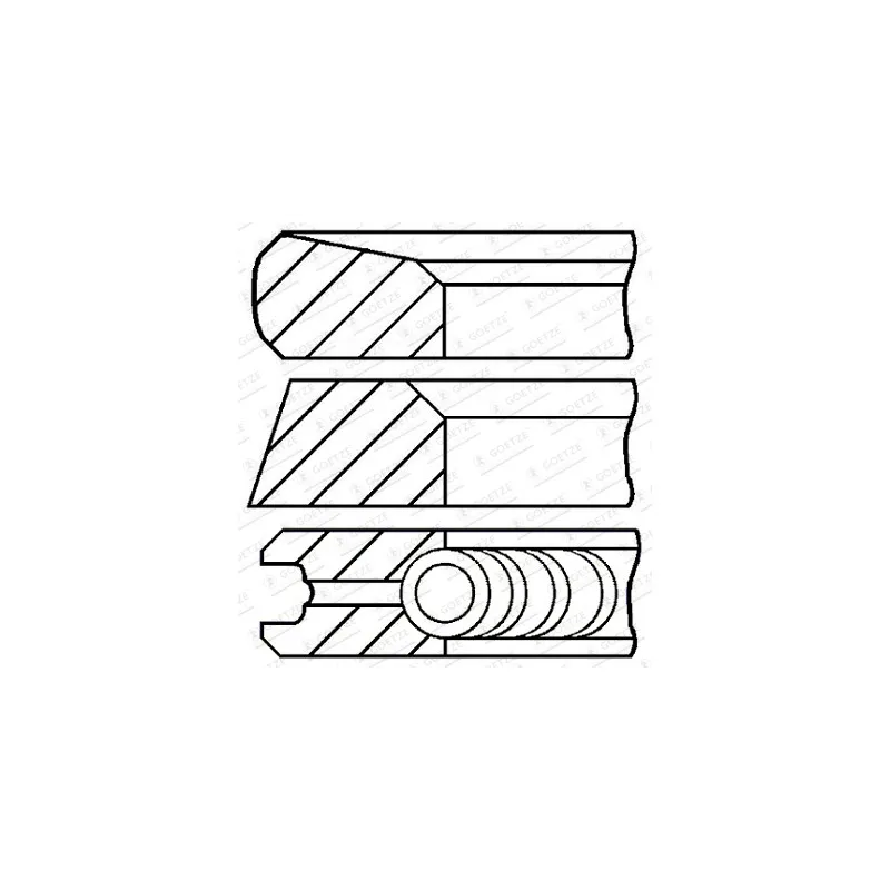 Jeu de segments de pistons GOETZE ENGINE 08-123721-00