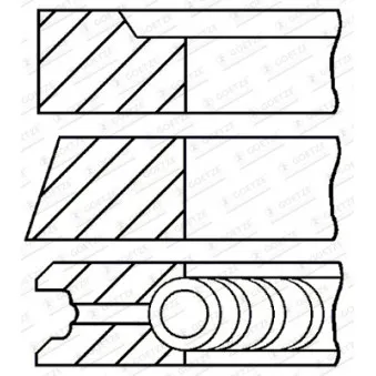 Jeu de segments de pistons GOETZE ENGINE 08-124600-00
