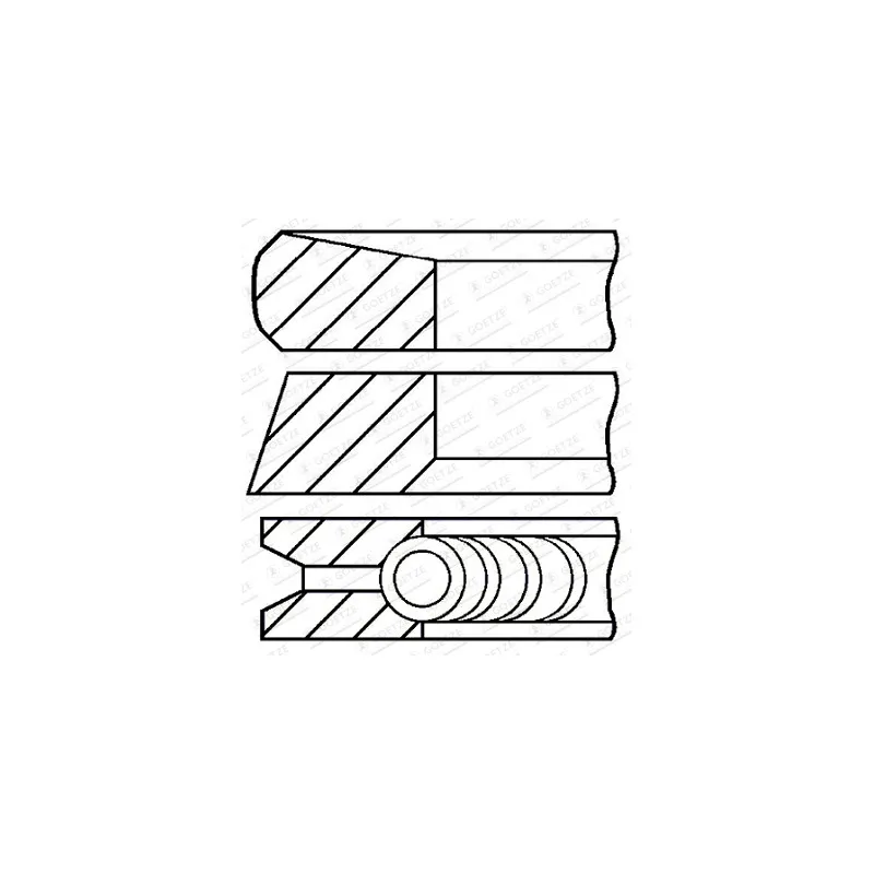 Jeu de segments de pistons GOETZE ENGINE 08-127407-00