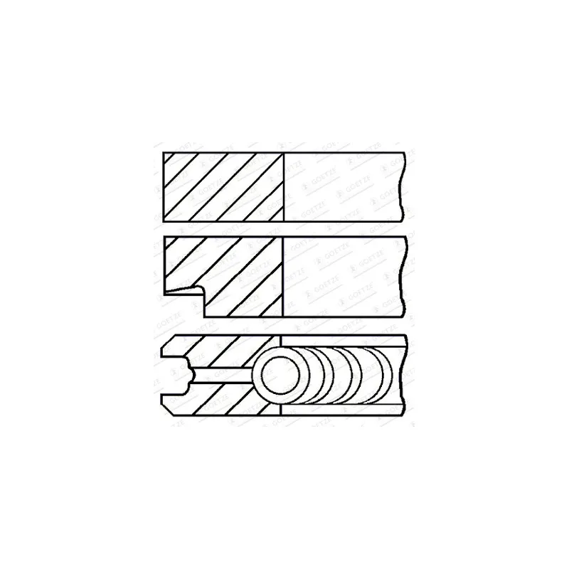 Jeu de segments de pistons GOETZE ENGINE 08-137600-00