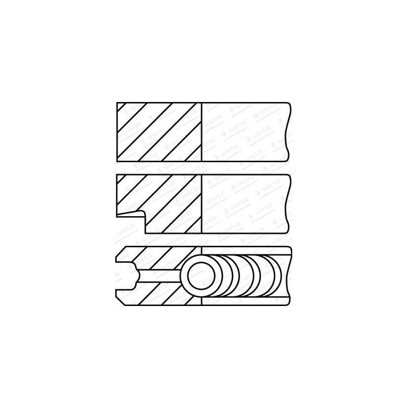 Jeu de segments de pistons GOETZE ENGINE 08-137606-00