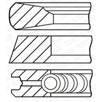 Jeu de segments de pistons GOETZE ENGINE 08-143000-00
