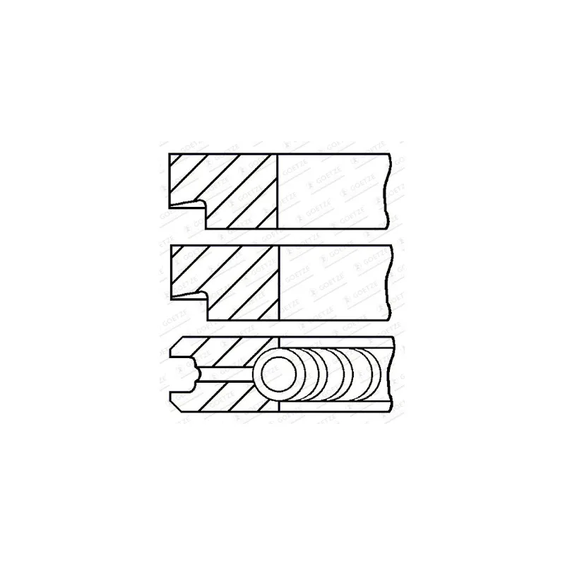 Jeu de segments de pistons GOETZE ENGINE 08-145200-00