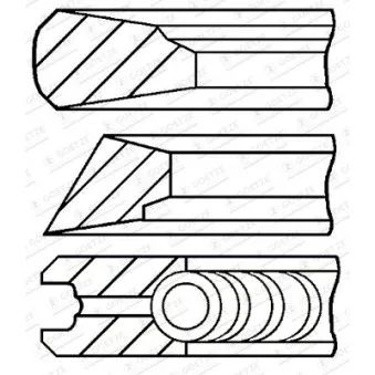 Jeu de segments de pistons GOETZE ENGINE 08-155600-10