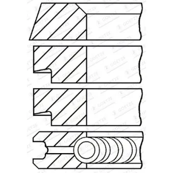 Jeu de segments de pistons GOETZE ENGINE 08-176300-00