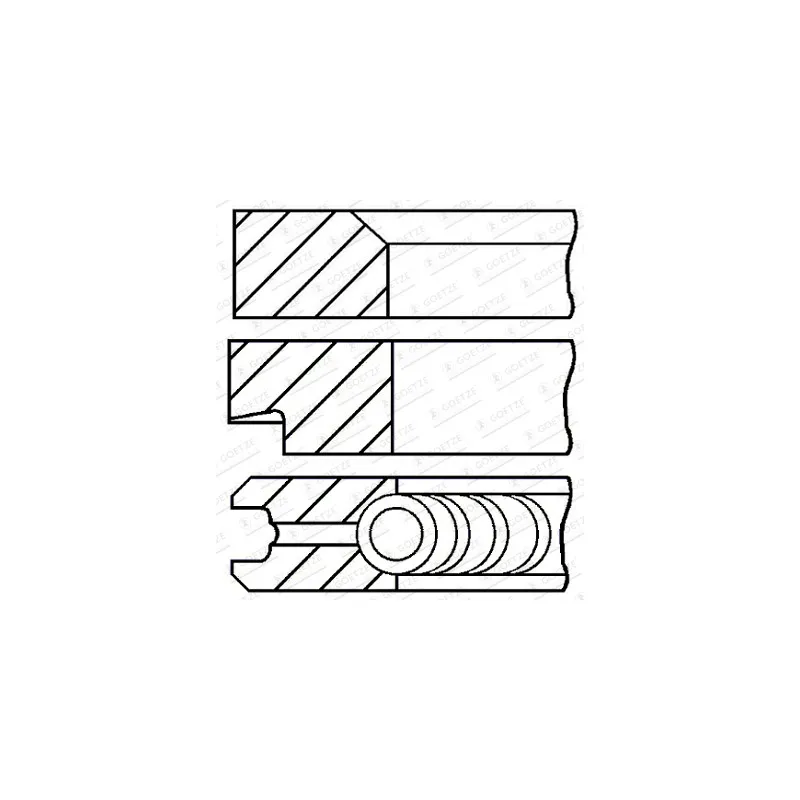 Jeu de segments de pistons GOETZE ENGINE 08-176700-00