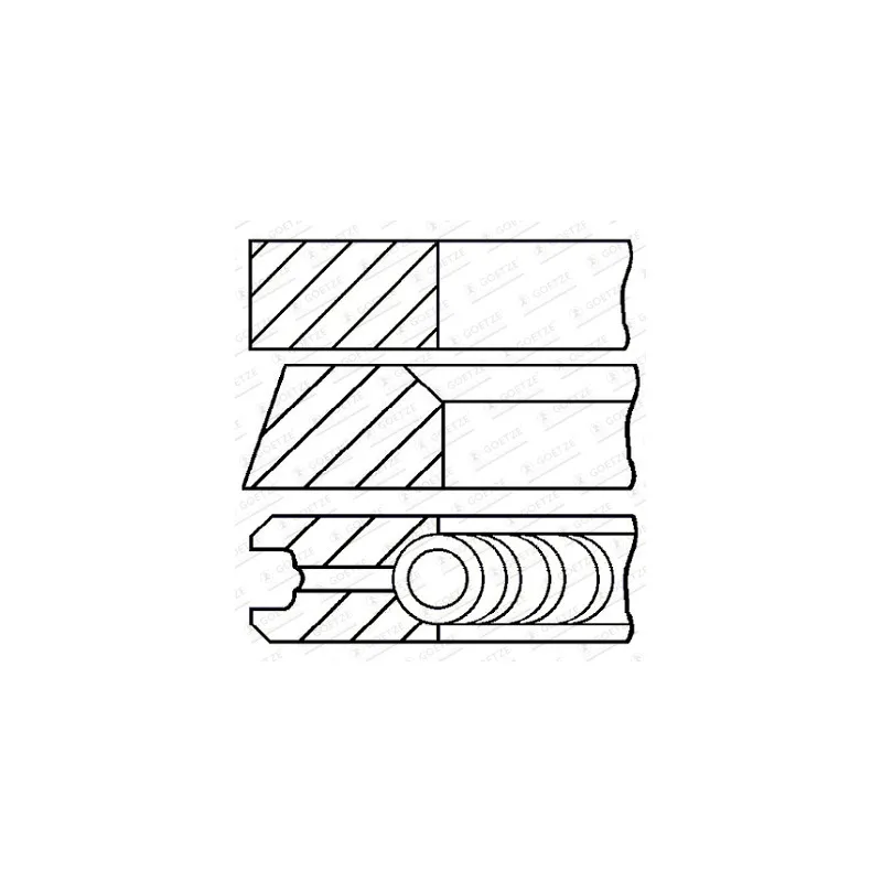 Jeu de segments de pistons GOETZE ENGINE 08-183300-00