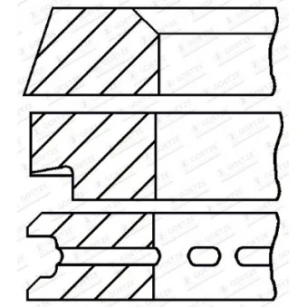 Jeu de segments de pistons GOETZE ENGINE 08-207000-00