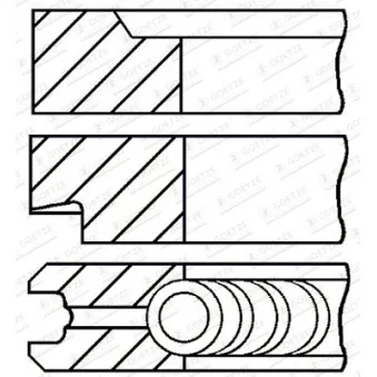 Jeu de segments de pistons GOETZE ENGINE 08-207200-00