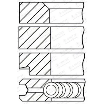Jeu de segments de pistons GOETZE ENGINE 08-207500-00