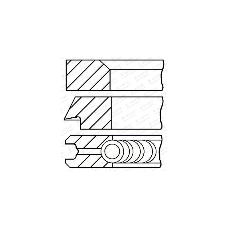 Jeu de segments de pistons GOETZE ENGINE 08-287500-00