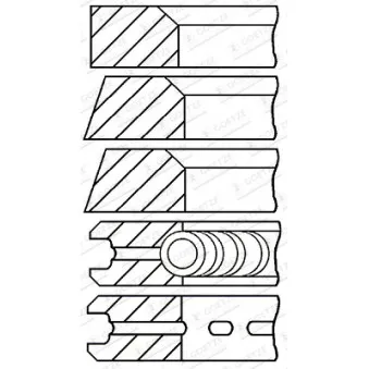 Jeu de segments de pistons GOETZE ENGINE