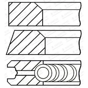 Jeu de segments de pistons GOETZE ENGINE 08-306300-00