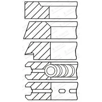 Jeu de segments de pistons GOETZE ENGINE 08-314600-00