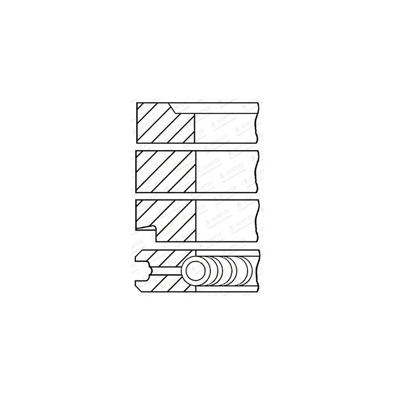 Jeu de segments de pistons GOETZE ENGINE 08-314900-10