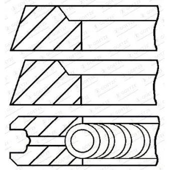 Jeu de segments de pistons GOETZE ENGINE 08-318600-10