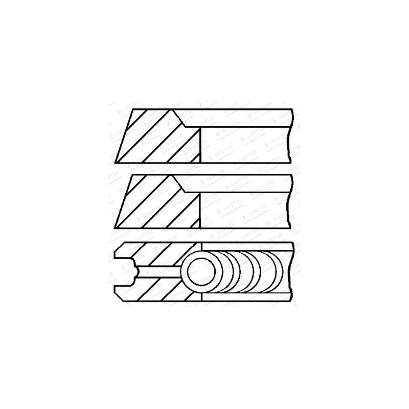 Jeu de segments de pistons GOETZE ENGINE 08-318600-10