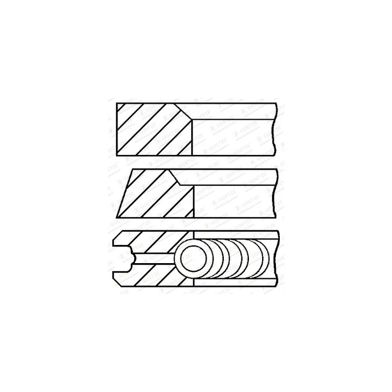Jeu de segments de pistons GOETZE ENGINE 08-318900-10