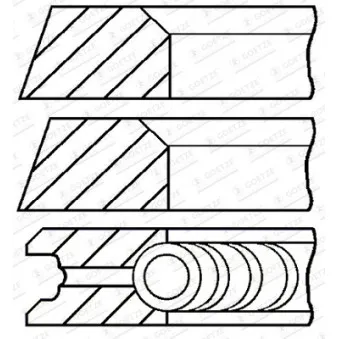 Jeu de segments de pistons GOETZE ENGINE 08-319700-10