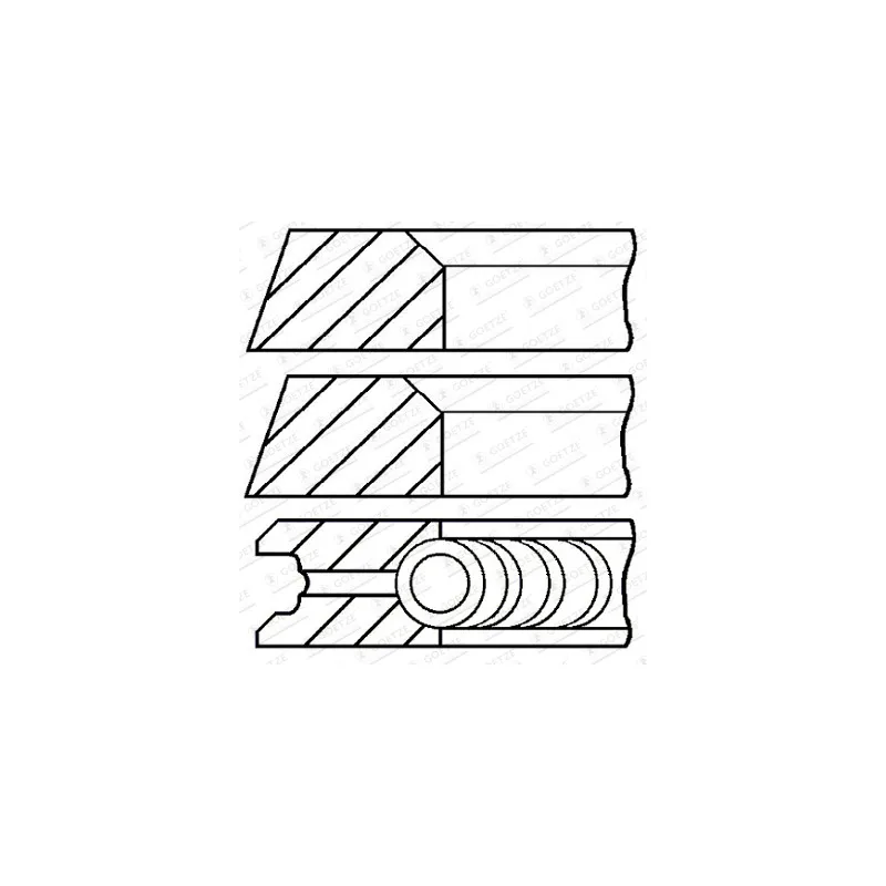 Jeu de segments de pistons GOETZE ENGINE 08-319700-10
