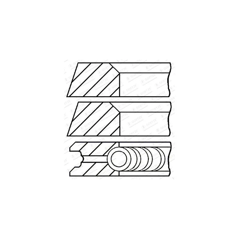 Jeu de segments de pistons GOETZE ENGINE 08-320300-10
