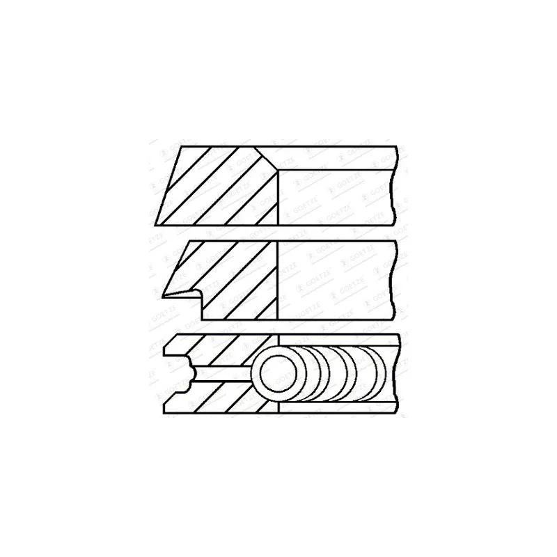 Jeu de segments de pistons GOETZE ENGINE 08-320900-10