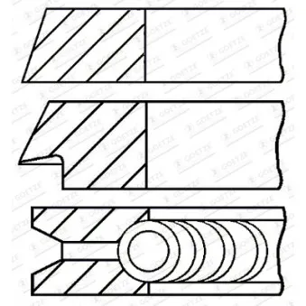 Jeu de segments de pistons GOETZE ENGINE 08-326200-00