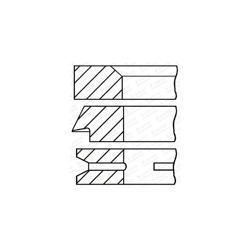 Jeu de segments de pistons GOETZE ENGINE 08-333300-00