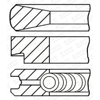 Jeu de segments de pistons GOETZE ENGINE